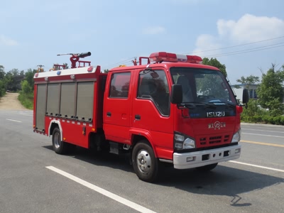 五十鈴3噸泡沫消防車|慶鈴雙排座消防車